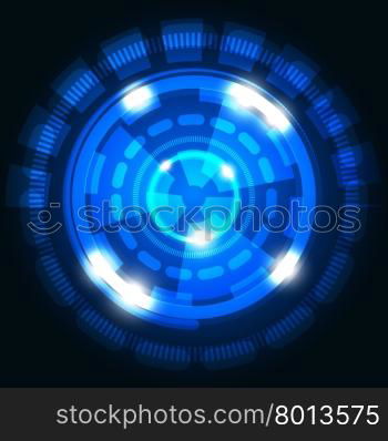 Abstract technology background with circles, stock vector