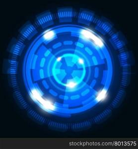 Abstract technology background with circles, stock vector