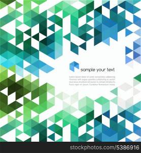 Abstract technology background with color triangle shapes. Vector illustration.