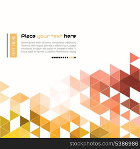 Abstract technology background with color triangle shapes. Vector illustration.