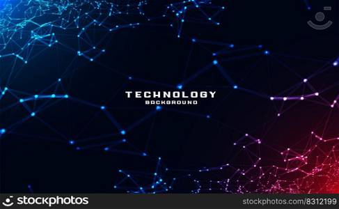 abstract technology background with low poly mesh diagram
