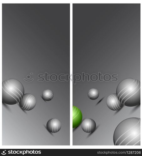 Abstract technology background with polished balls. Abstract technology background with balls