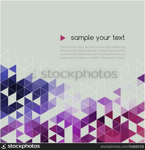 Abstract technology background with triangle. Vector illustration.