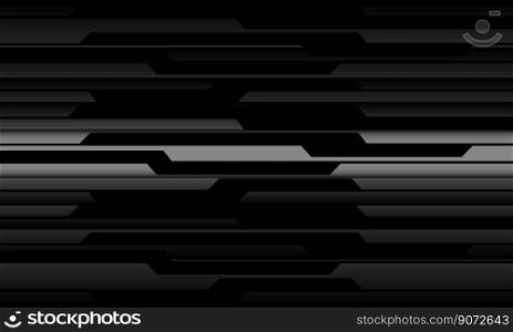 Abstract technology black circuit cyber line futuristic on metal design ultramodern background vector