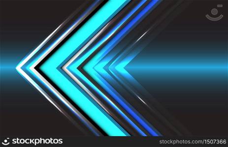 Abstract technology blue arrow direction speed light design modern futuristic background vector illustration.