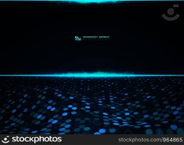Abstract technology blue futuristic circle pattern background of power big data system. You can use for design, artwork, print, cover, annual report. illustration vector eps10