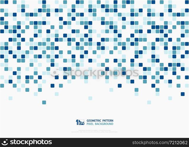 Abstract technology blue green colors square pixel decoration cover pattern design. You can use for ad, poster, artwork, print, cover design, artwork. illustration vector eps10