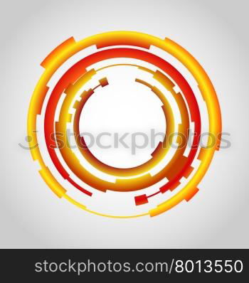 Abstract technology circles vector background, stock vector