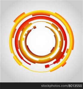 Abstract technology circles vector background, stock vector