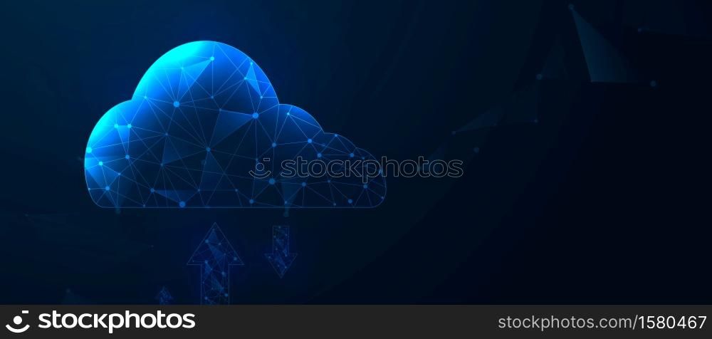 abstract technology cloud communication concept vector background