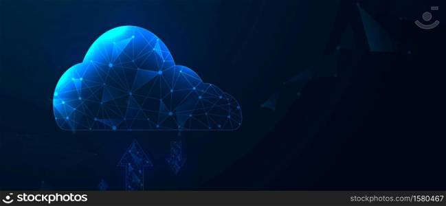 abstract technology cloud communication concept vector background