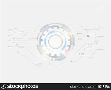 abstract technology cog gear wheels circle background vector illustration