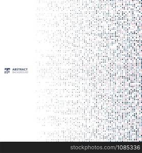 Abstract technology concept big data futuristic fading square pixel pattern on white background and texture. Vector illustration