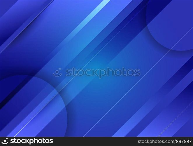 Abstract technology concept diagonal overlapping geometric shape blue color background. Vector graphic illustration