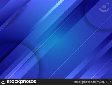 Abstract technology concept diagonal overlapping geometric shape blue color background. Vector graphic illustration
