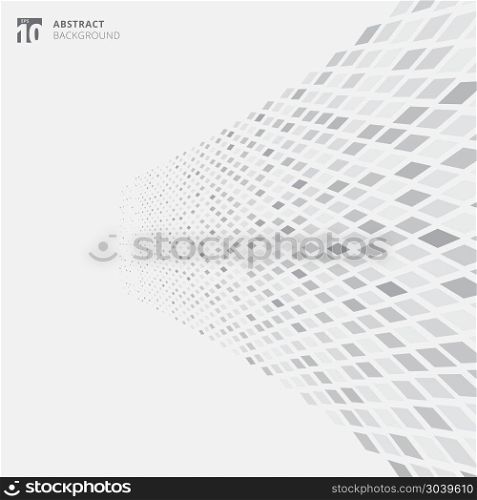 Abstract technology data sorting smart system. Big data. Gray squares pattern perspective background. Vector illustration. Abstract technology data sorting smart system. Big data.