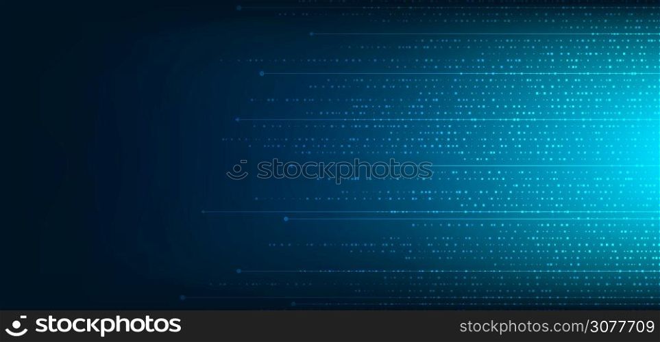 Abstract technology digital concept blue square pattern with line background. Vector illustration