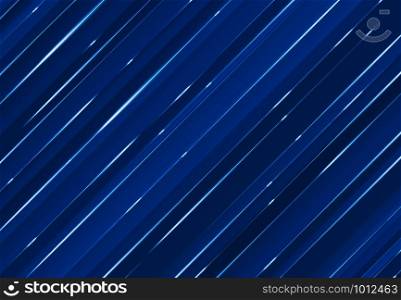 Abstract technology digital diagonal laser line science fiction matrix on dark blue background. Vector illustration