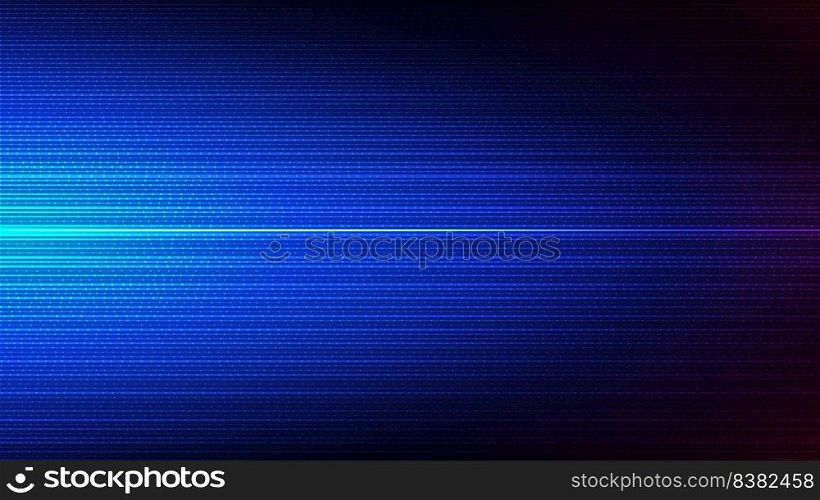 Abstract technology digital futuristic blue lines lighting effect on dark background. Vector illustration