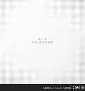 Abstract technology dot pattern design of gradient gray and white frame. Decorate for ad, poster, cover, artwork, headline, print. illustration vector eps10