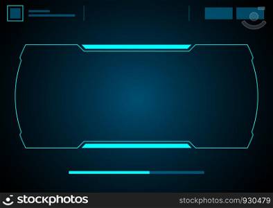 abstract technology future interface hud game control panel design.