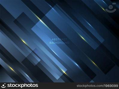 Abstract technology futuristic background neon lights effect shiny striped lines blue gradient color. Vector illustration