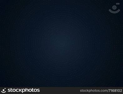 Abstract technology futuristic concept glowing particles dots elements on dark blue background. Big data. Vector illustration
