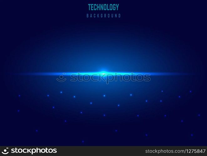 Abstract technology futuristic concept on dark blue background and lighting with space for your text.Vector illustration
