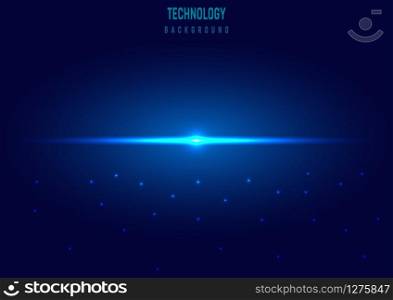 Abstract technology futuristic concept on dark blue background and lighting with space for your text.Vector illustration