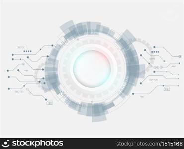 abstract technology gear circle background vector illustration