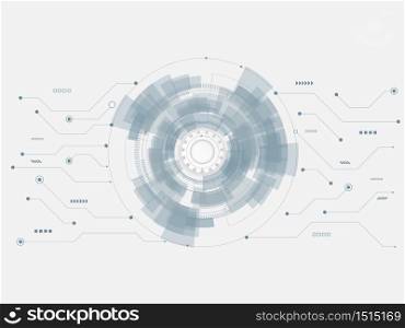 abstract technology gear circle background vector illustration