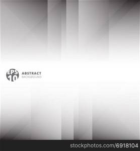 Abstract technology geometric overlap light gray and white background with copy space. Vector illustration
