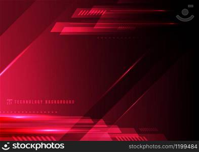 Abstract technology geometric red and black color shiny motion background. Template with header and footer for brochure, print, ad, magazine, poster, website, magazine, leaflet, annual report. Vector corporate design