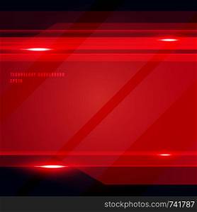 Abstract technology geometric red color shiny motion background. Template for brochure, print, ad, magazine, poster, website, magazine, leaflet, annual report. Vector corporate design