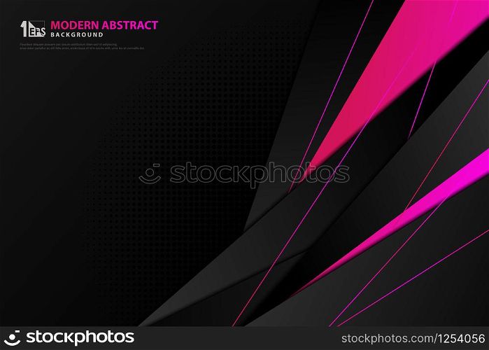 Abstract technology gradient black template design with science purple and magenta background. Decorate for ad, poster, artwork, template, print. illustration vector eps10