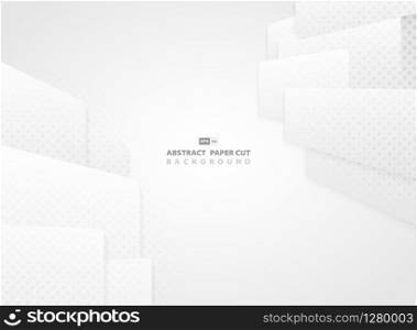 Abstract technology gradient white and gray square pattern design of cover background. Use for ad, poster, artwork, template design, presentation. illustration vector eps10