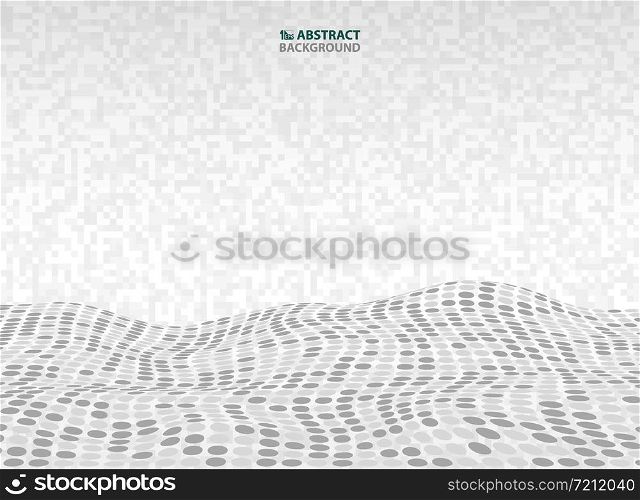 Abstract technology gray pattern square design decoration background. You can use for ad, poster, artwork, cover design, print. illustration vector eps10