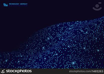 Abstract technology of futuristic particles design pattern on dark background. Decorate for poster, template, presentation, ad. illustration vector eps10