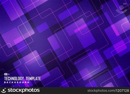 Abstract technology of ultraviolet square pattern design of new trend artwork background. Use for ad, template, artwork, cover design, presentation. illustration vector eps10