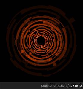 Abstract technology orange circles background, vector illustration