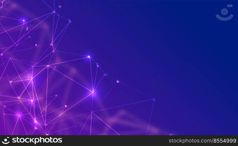 abstract technology particles low poly background design