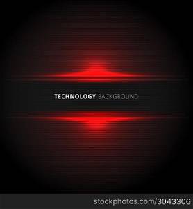 Abstract technology red lines horizontal laser glow texture on black background. Vector illustration. Abstract technology red lines horizontal laser glow texture on b