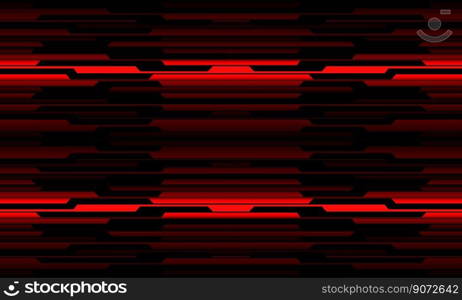 Abstract technology seamless pattern red black circuit cyber line futuristic on metal design ultramodern background vector