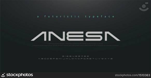 Abstract technology space font and alphabet. techno and fashion fonts designs. Typography digital sci-fi movie concept. vector illustration