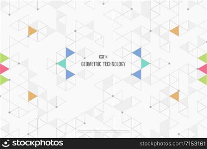 Abstract technology triangles decorative of business minimal design. Use for poster, artwork, ad, template design. illustration vector eps10