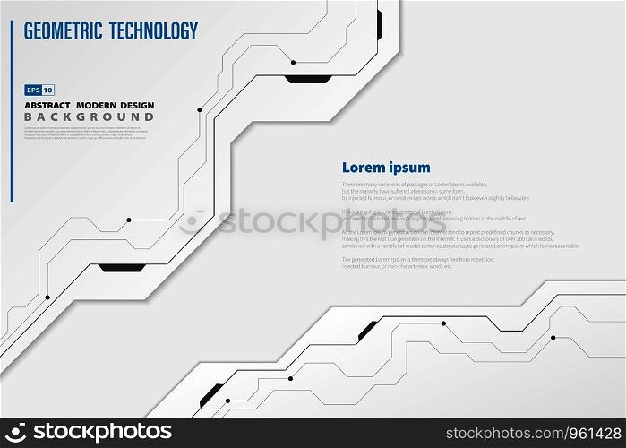 Abstract technology white template digital background. Use for poster, ad, communication, presentation, template design. illustration vector eps10