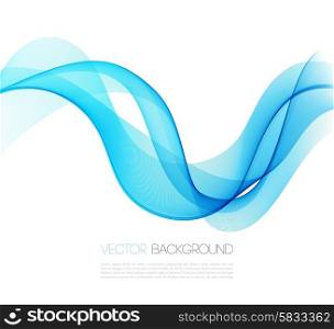 Abstract template background with blue curved wave. . Abstract template background with blue curved wave. Wavy lines.
