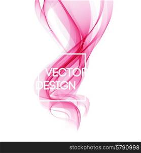 Abstract template background with pink curved wave. Wavy lines. Abstract template background with wave