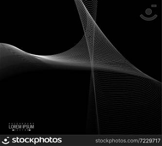 Abstract template background with smooth line wave design