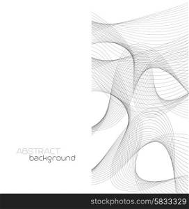Abstract template background with wave. Abstract template background with gray curved lines